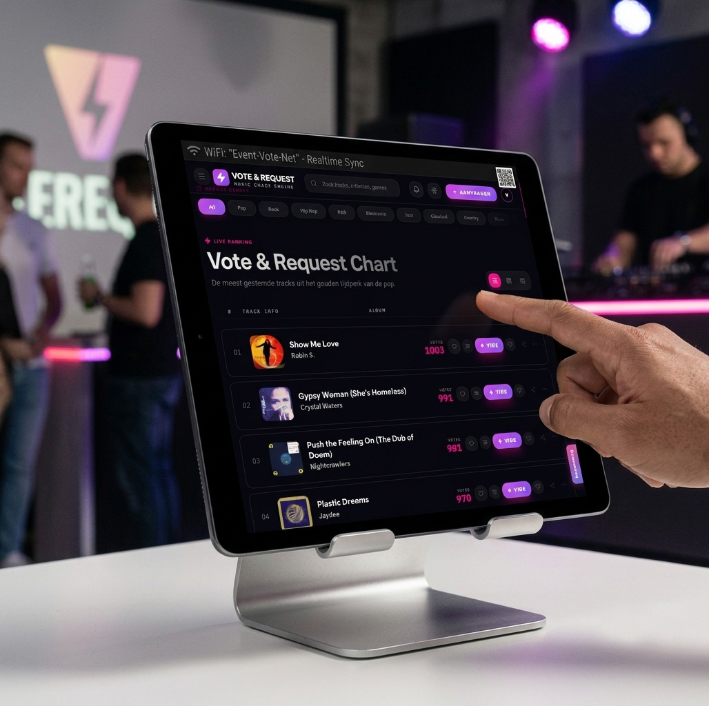 VoteRequest Kiosk Tablet Opstelling