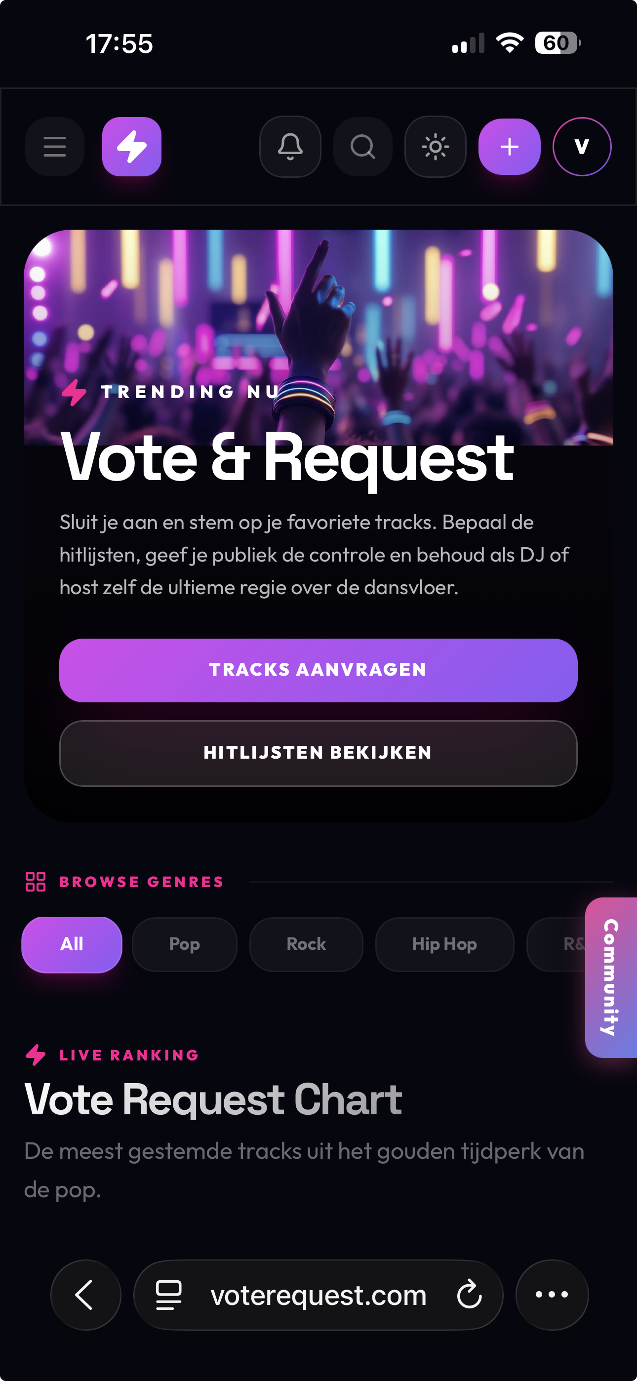 VoteRequest Live App